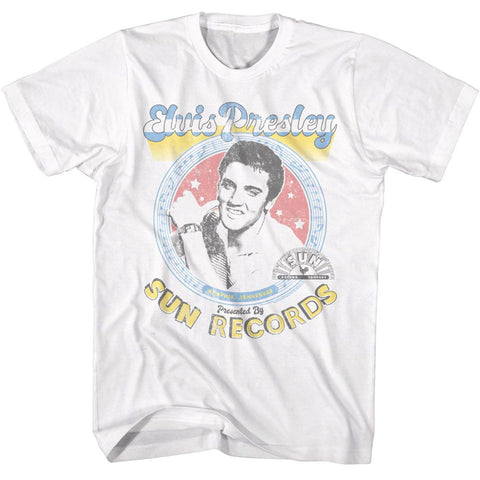 T-Shirt Elvis Presley Sun Records Presented By Sun White