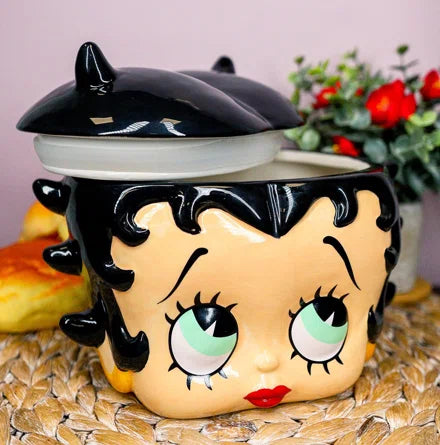 COOKIE JAR Betty Boop Head Ceramic Cookie Jar