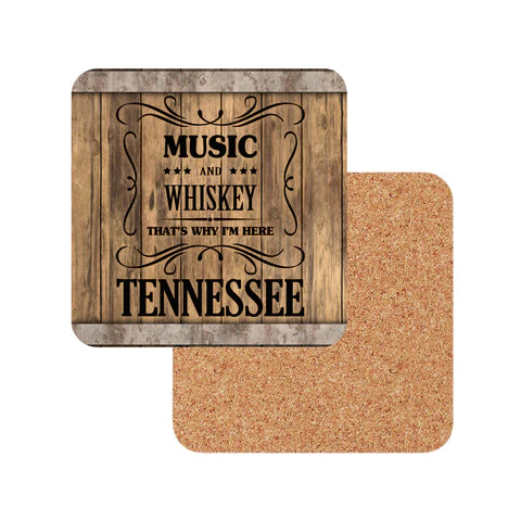 Coaster Tennessee  Music and Whiskey ( 1 PIECE )