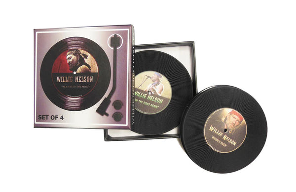 Coasters Willie Nelson - Records - 4pc Set