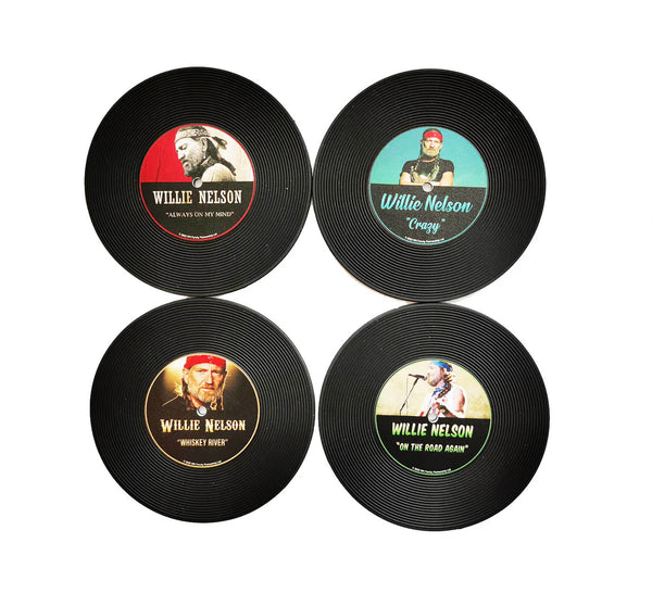 Coasters Willie Nelson - Records - 4pc Set