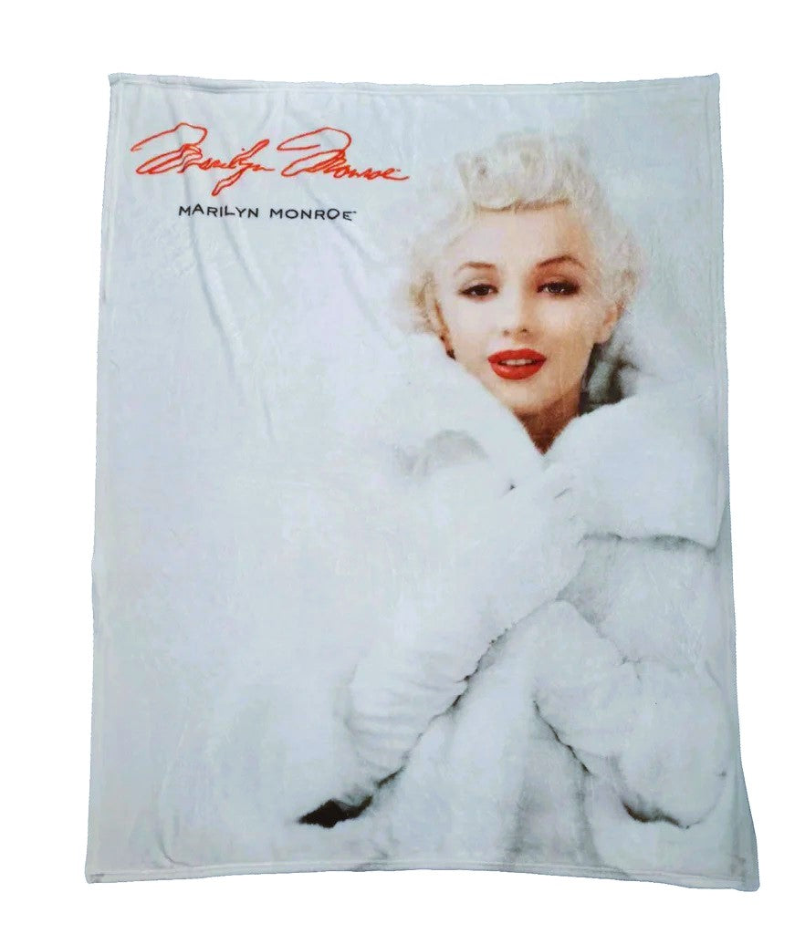 Throw Blanket Marilyn Monroe - White Coat