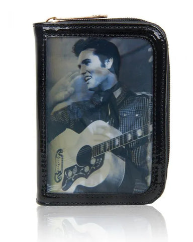 Wallet Elvis Lenticular 3D Celebrity Singing Star Flap Zip