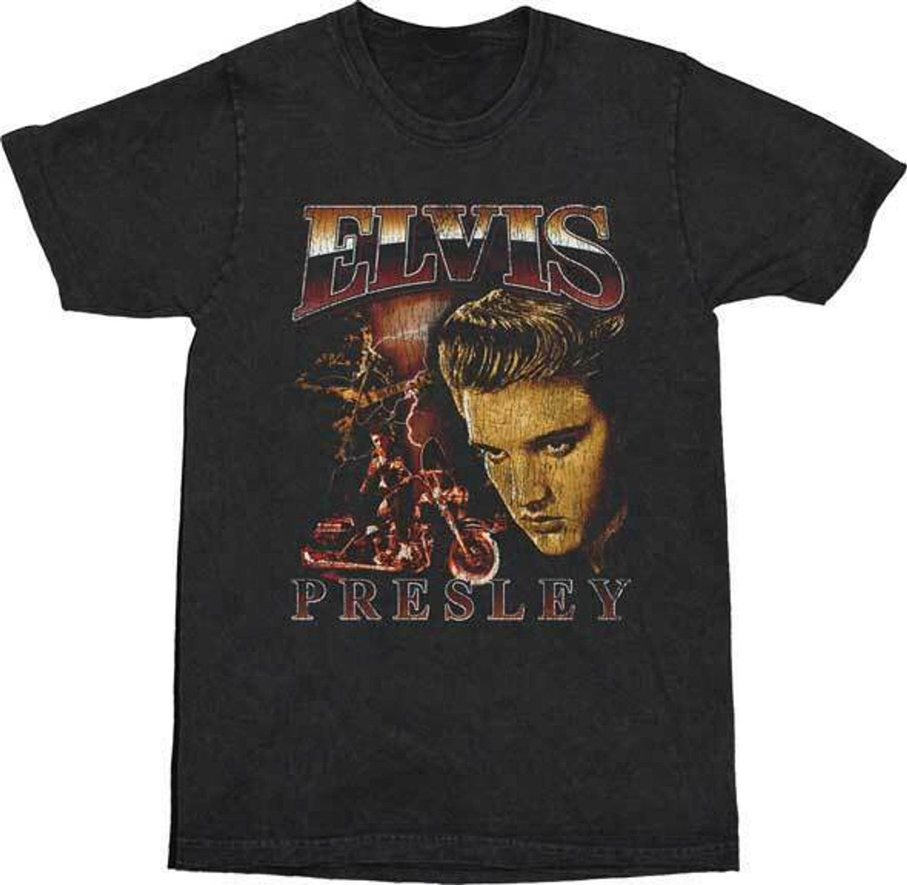 T-Shirt Elvis Presley Vintage Rockabilly Collage