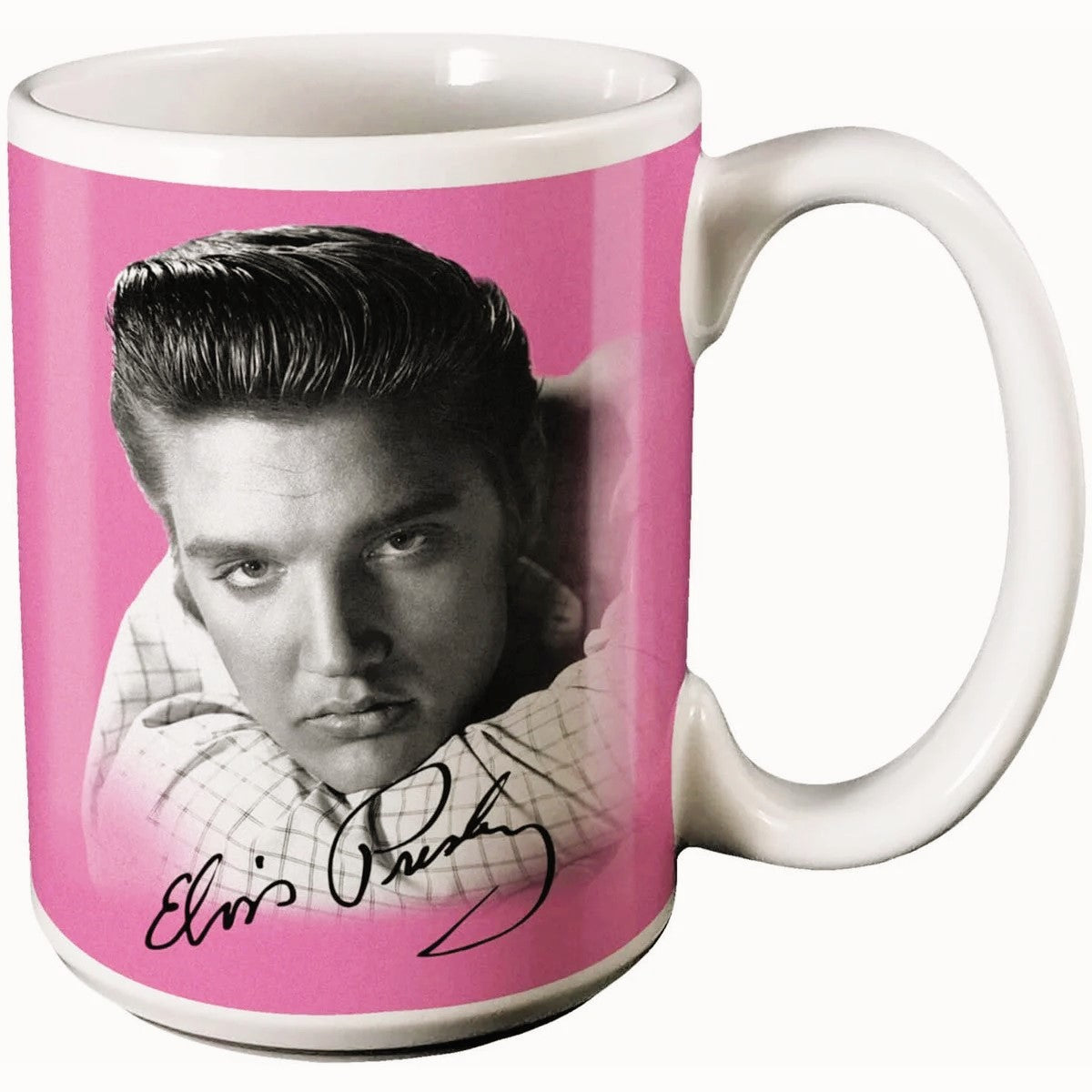 Mug Elvis Pink In Checkered Shirt