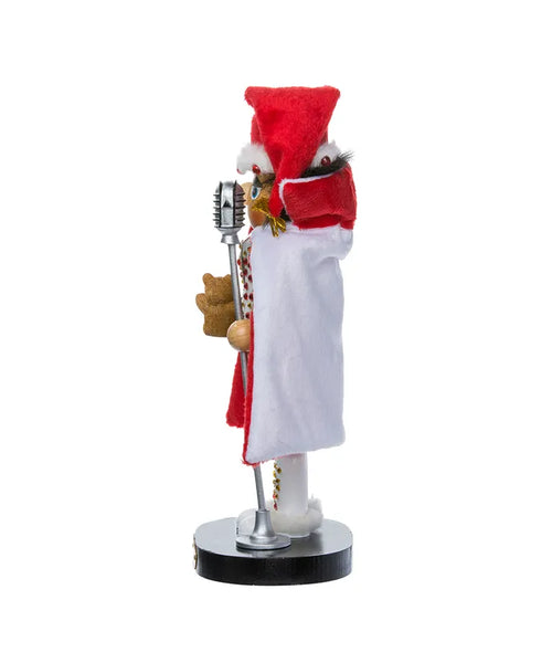 Nutcracker Elvis in White Suit with TEDDY BEAR