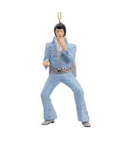 Ornament Elvis Light blue and silver jumpsuit