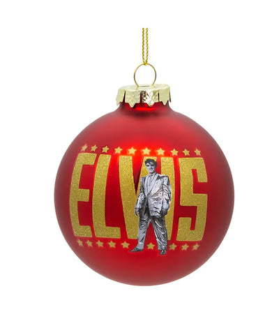 Ornament Elvis Presley Glass Red Ball 80MM