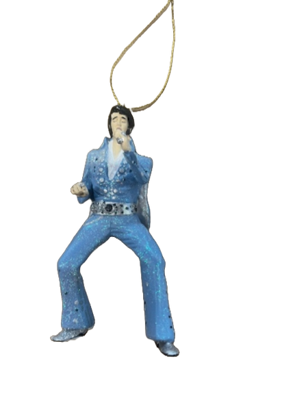 Ornament Elvis Light blue and silver jumpsuit