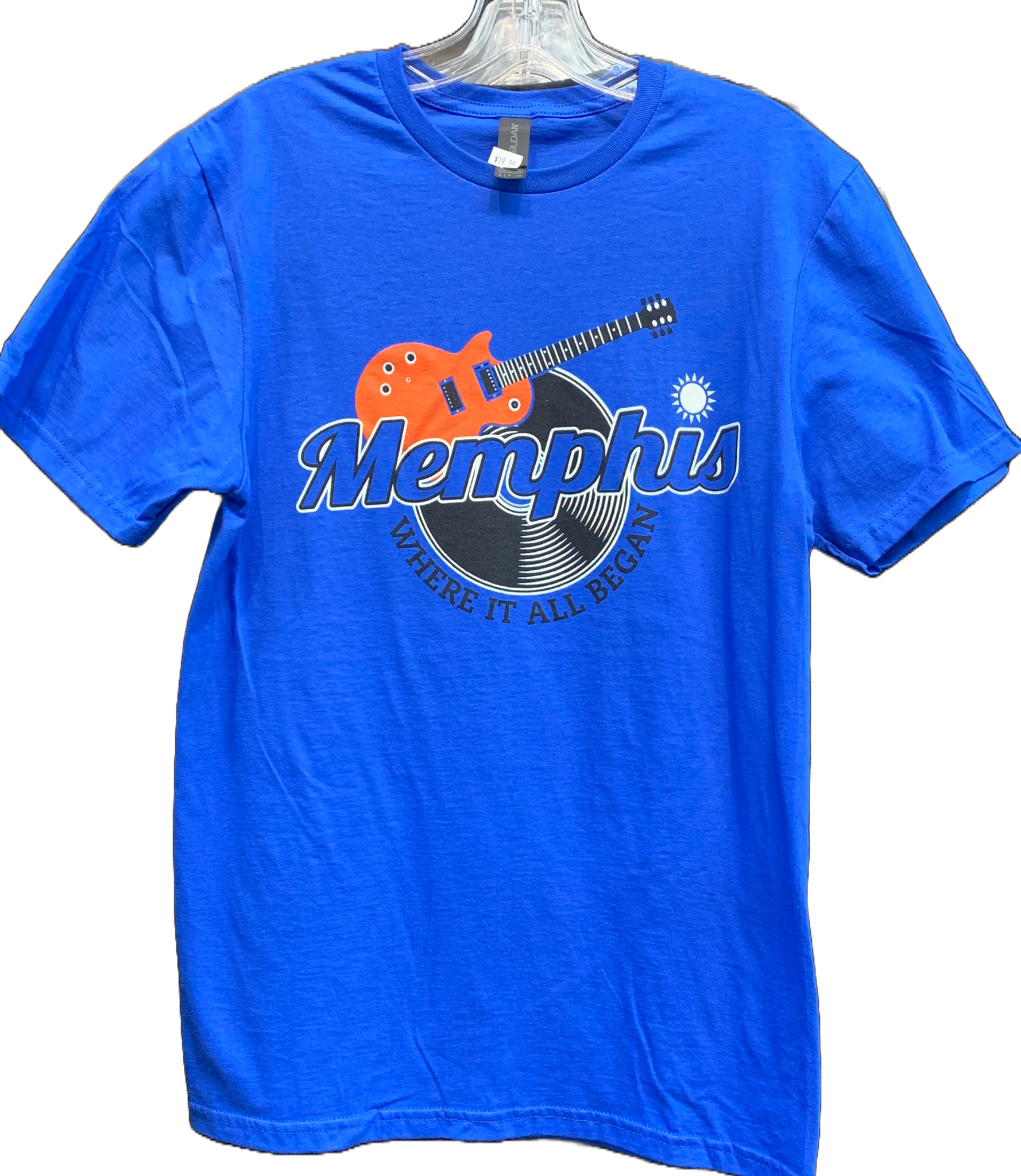 T-Shirt Memphis Red Guitar Vinyl where it all began