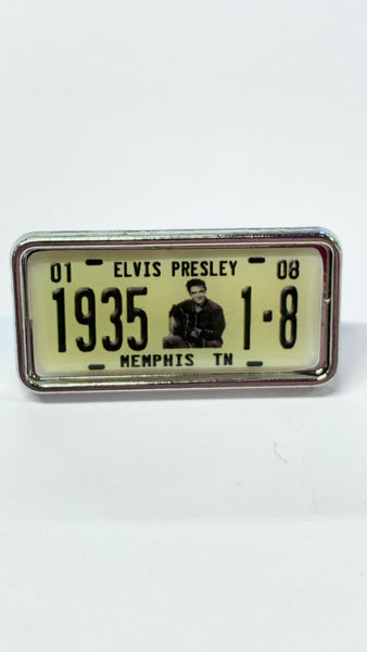 LAPEL PIN ELVIS LICENSE PLATE 1935-1-8  MEMPHIS TN.