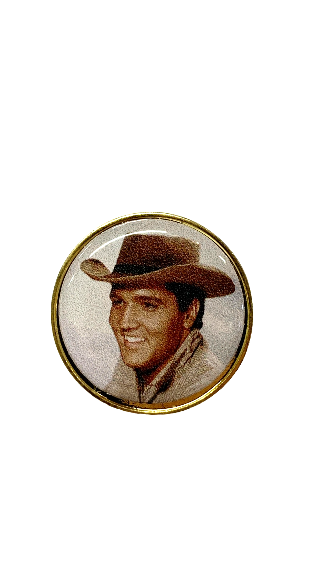 Lapel Pin Elvis in Cowboy Hat