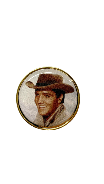 Lapel Pin Elvis in Cowboy Hat