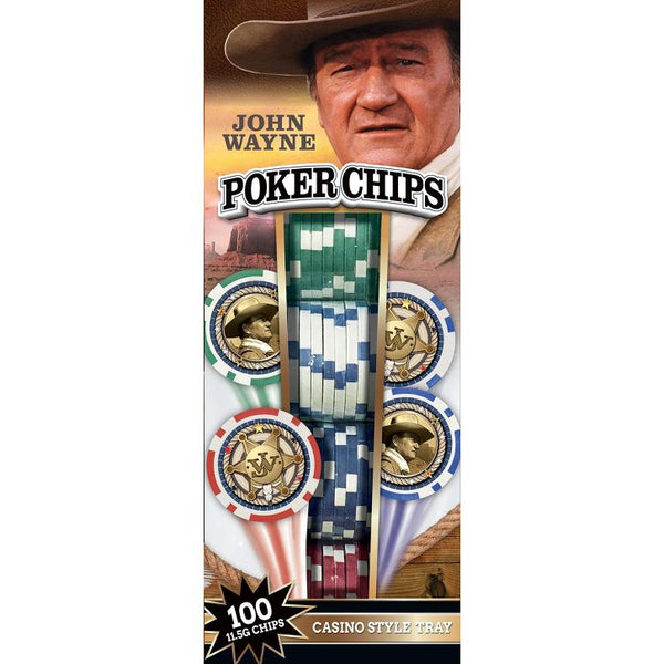John Wayne 100 Piece Poker Chip Set