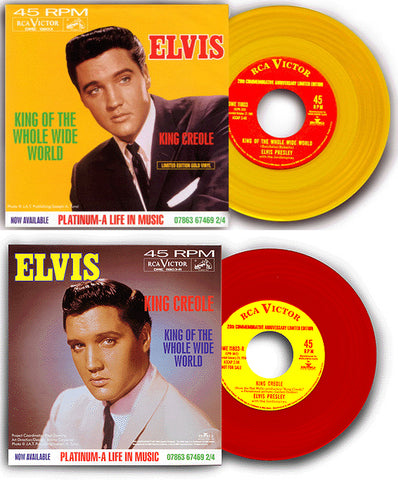 45 RPM 	 Vinyl  Elvis Presley – King Of The Whole Wide World / King Creole