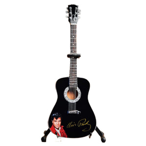 Guitar Elvis Presley Gold Signature Black Acoustic Mini Guitar