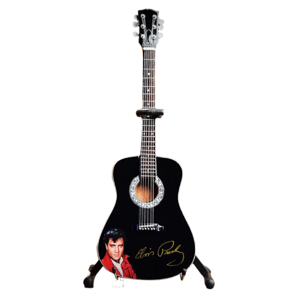 Guitar Elvis Presley Gold Signature Black Acoustic Mini Guitar