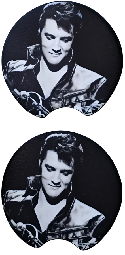Car Coasters Elvis 68' set of 2