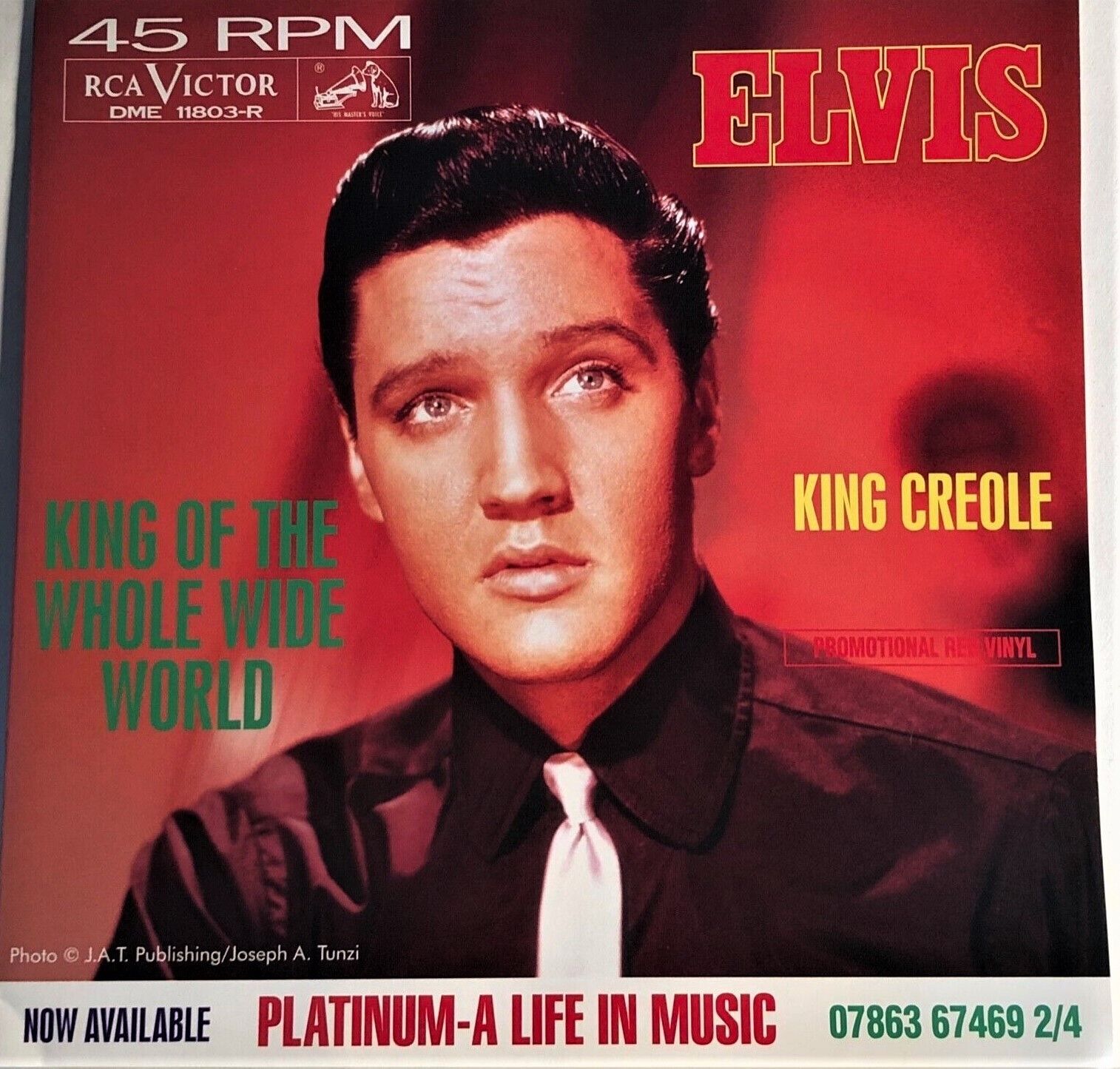洋楽 DISQUES EN OR ELVIS PRESLEY Record 45 RPM Vinyl Elvis Presley – King Of The Whole Wide