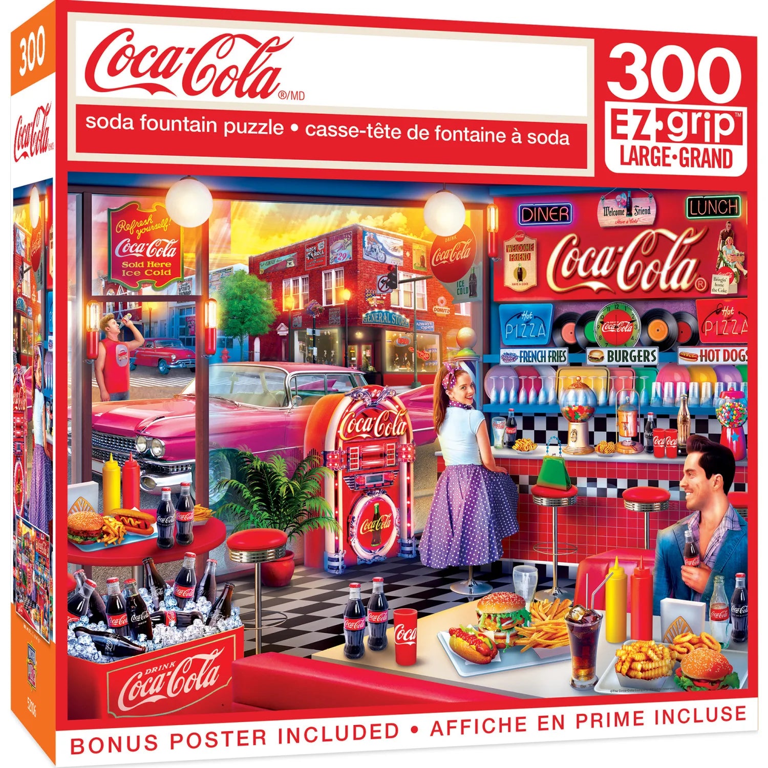 Puzzle Coca-Cola - Soda Fountain 300 Piece EZ Grip
