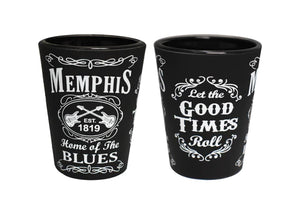 Memphis Shot Glass Blk & Wht Est.