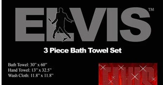 Bath Towel Elvis  '68 Name Set 3/PC Set