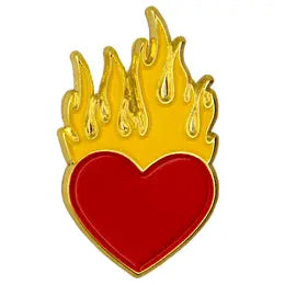 Lapel Pin Burning Heart