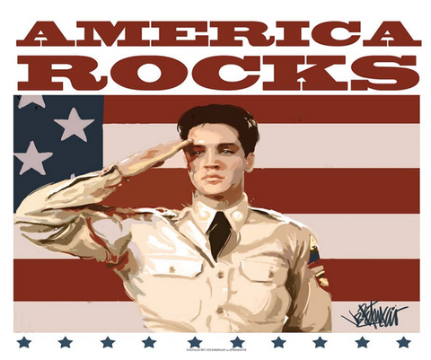 Tin Sign Elvis Presley - America Rocks Collage