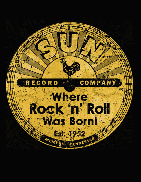 T-Shirt Sun Records Distressed Logo - Boulevard Souvenirs