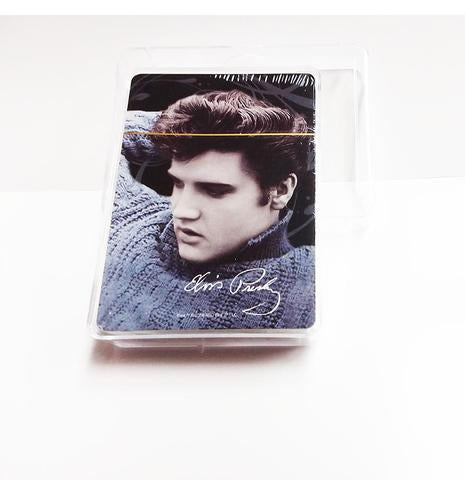 Playing Cards Elvis Blue Sweater - Boulevard Souvenirs