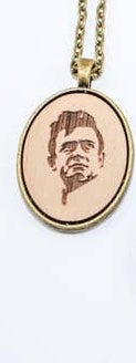 Necklace Johnny Cash Small Cameo Pendant