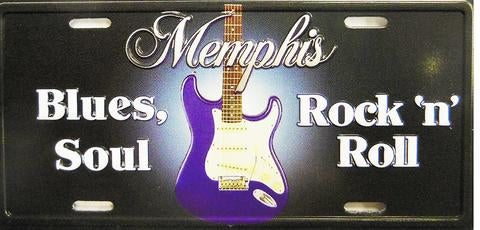 License Plate Memphis Guitar
