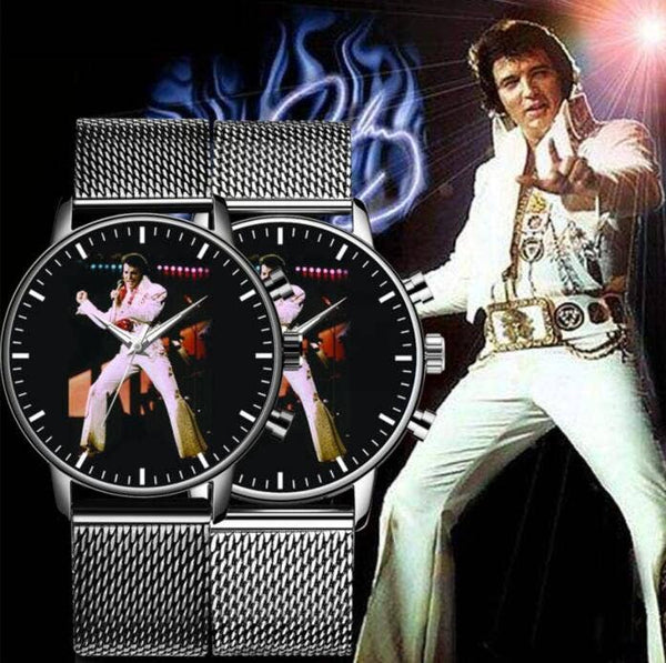 Watch  Elvis Presley Black Stainless Steel Watch - Boulevard Souvenirs
