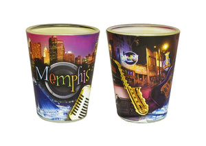 Shot glass Memphis Shot  Collage w/Mic