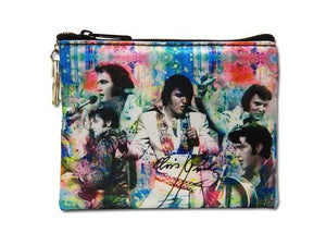 Coin Purse Elvis Colorful Collage