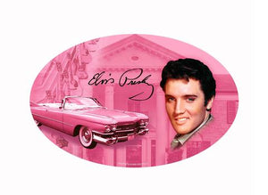 Sticker Elvis Pink W/Guitars