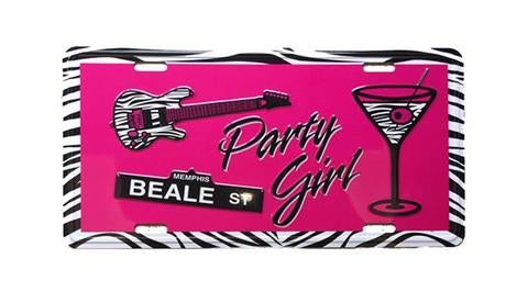 License Plate Memphis  Beale Street Party Girl