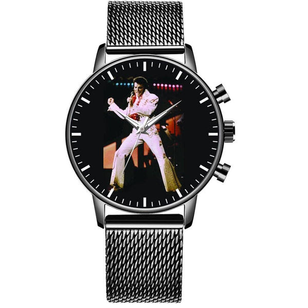 Watch  Elvis Presley Black Stainless Steel Watch - Boulevard Souvenirs
