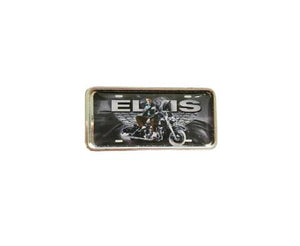 Lapel Pin Elvis on Motorcycle with wings