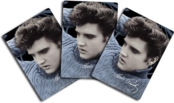 Playing Cards Elvis Blue Sweater - Boulevard Souvenirs