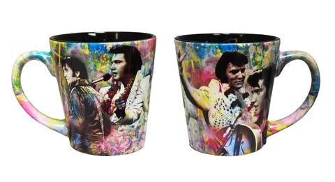 Mug Elvis Colorful Collage Latte