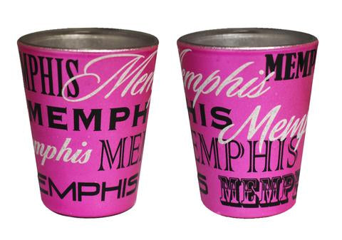 Shot Glass Memphis Repeat Pink Metallic
