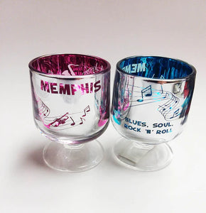 Memphis Shot Glass Foil Pink or Blue