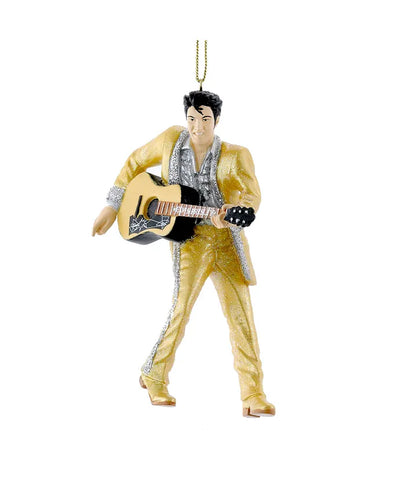 Ornament Elvis Gold Suit With Guitar