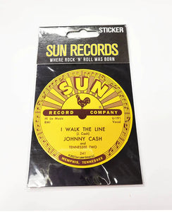Sticker Sun Records Sticker Johnny Cash I Walk The Line