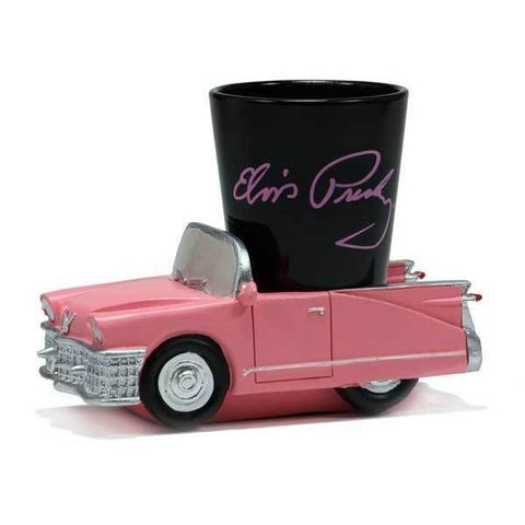 Shot Glass Elvis in Pink Car Base