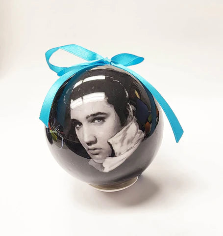 Ornament Elvis Blk&Wht Ball w/ Box