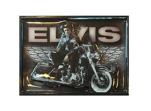 Magnet Elvis Motorcycle w/Wings 3D Laser