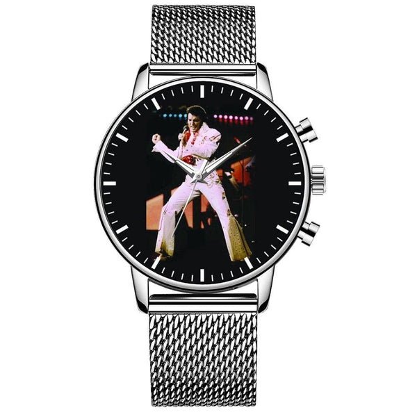 Watch  Elvis Presley Black Stainless Steel Watch - Boulevard Souvenirs