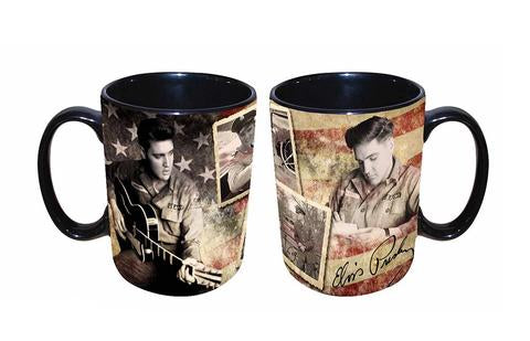 Mug Elvis Army Collage/American Flag